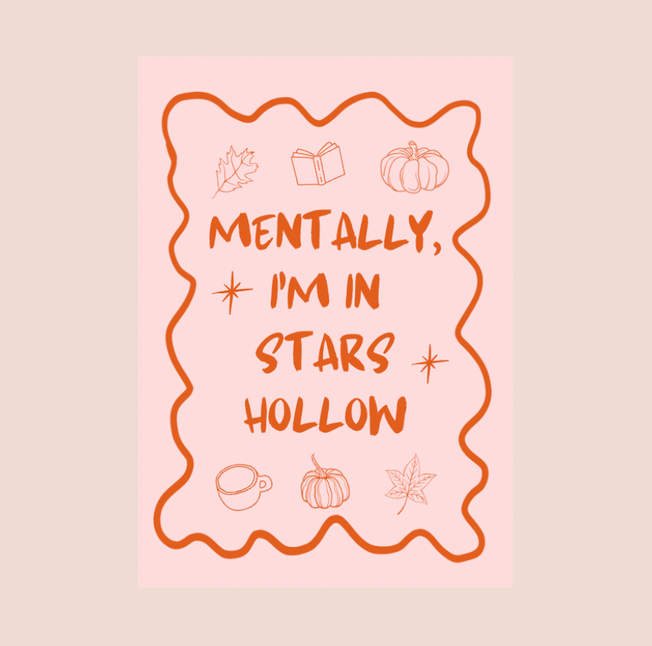 Stars Hollow Gilmore Girls A4 Print