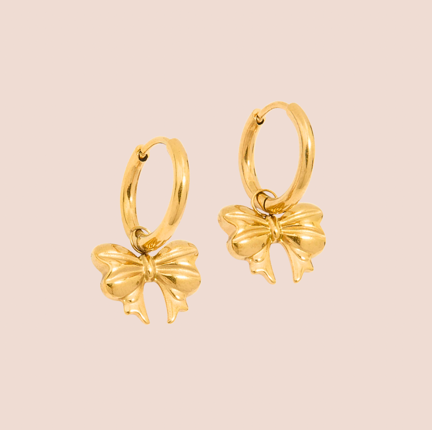 Harper Bow Hoop Earrings