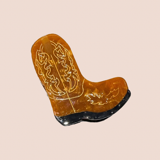 Cowboy Boot Hair Claw Clip