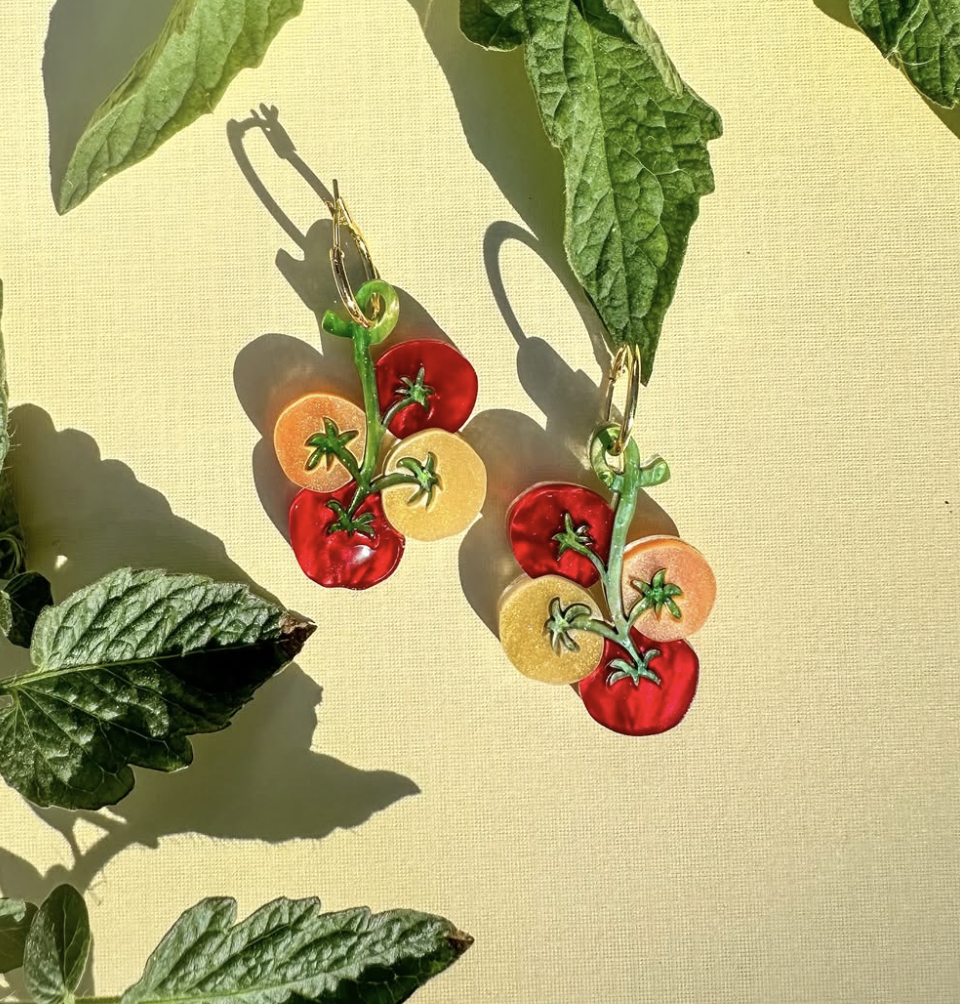 Tomato Vine Handmade Earrings