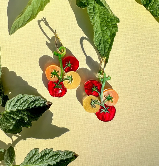Tomato Vine Handmade Earrings
