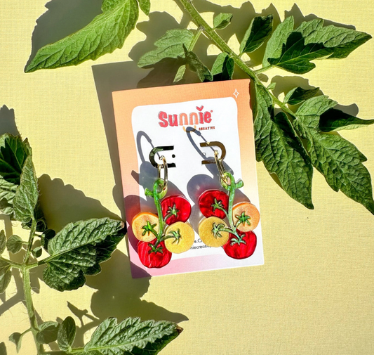 Tomato Vine Handmade Earrings