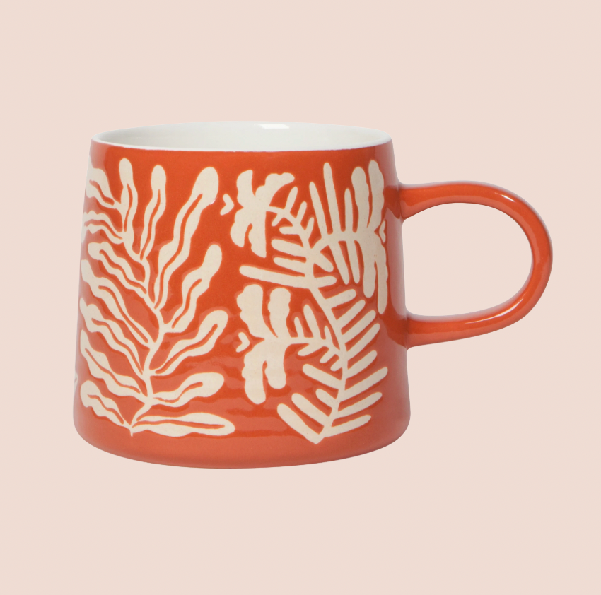 Botanical Coral Mug