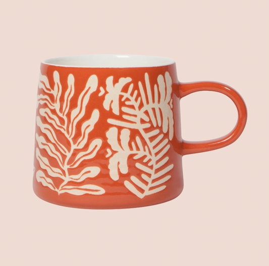 Botanical Coral Mug