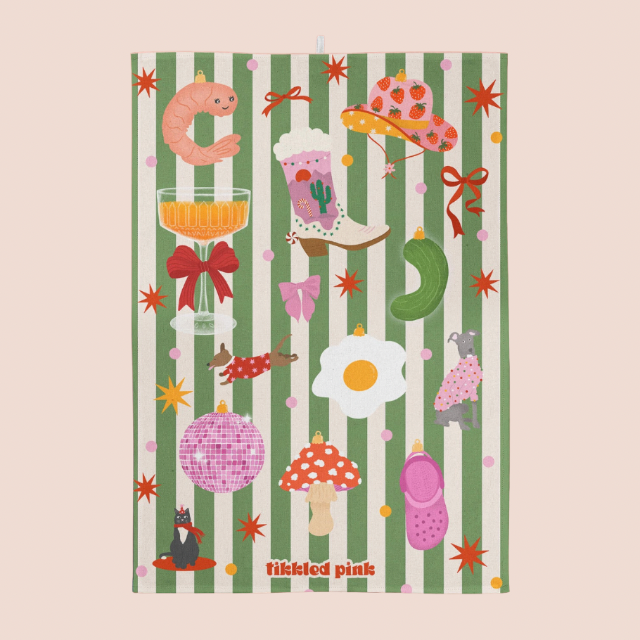 Christmas Charms Tea Towel