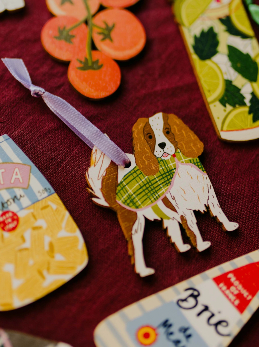 Spaniel Dog - Wooden Tree Decoration