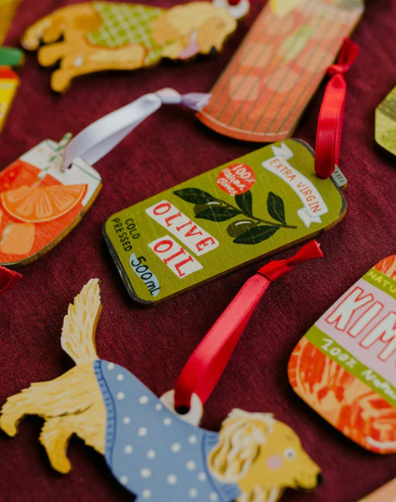 Olive Oil - Wooden Tree Decoration