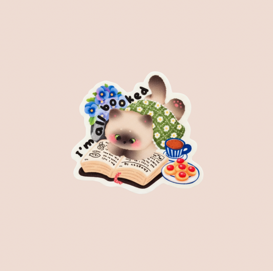 I'm All Booked Sticker