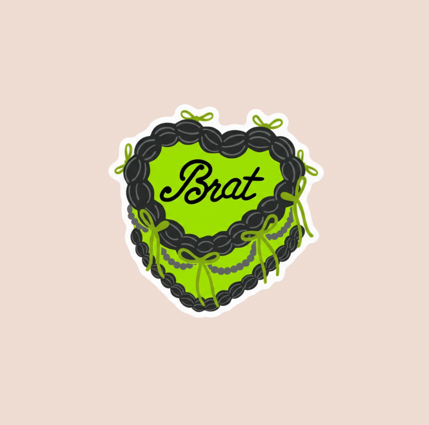 Green Brat Cake Sticker