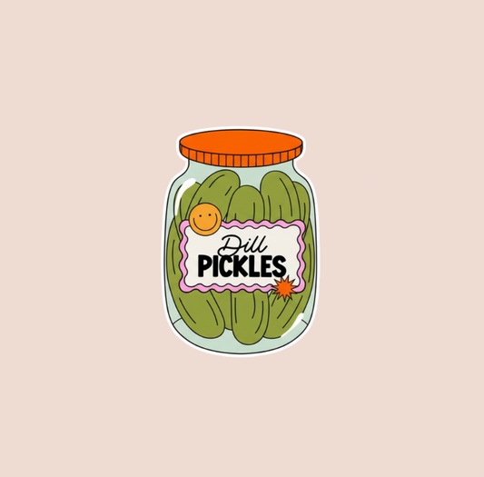 Dill Pickles Jar Sticker