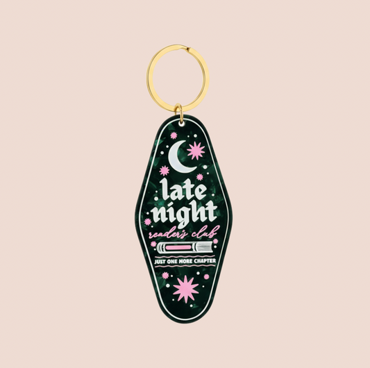Late Night Readers Motel Keyring