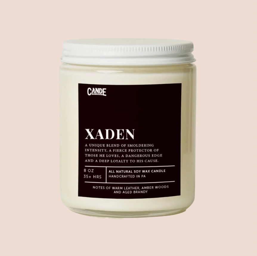 Xaden Fourth Wing Bookish Candle