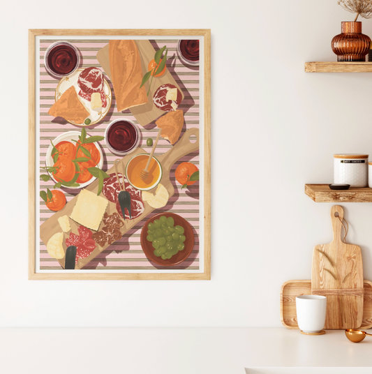 Summer Charcuterie Board A4 Print