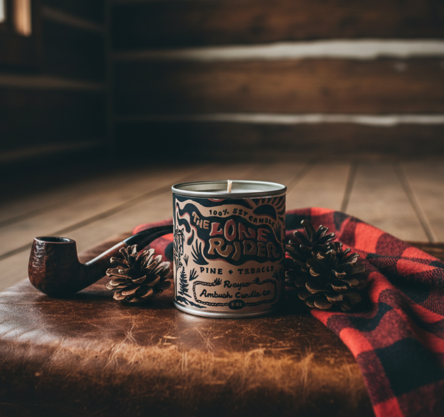 'Lone Rider' Tobacco & Pine Tin Candle