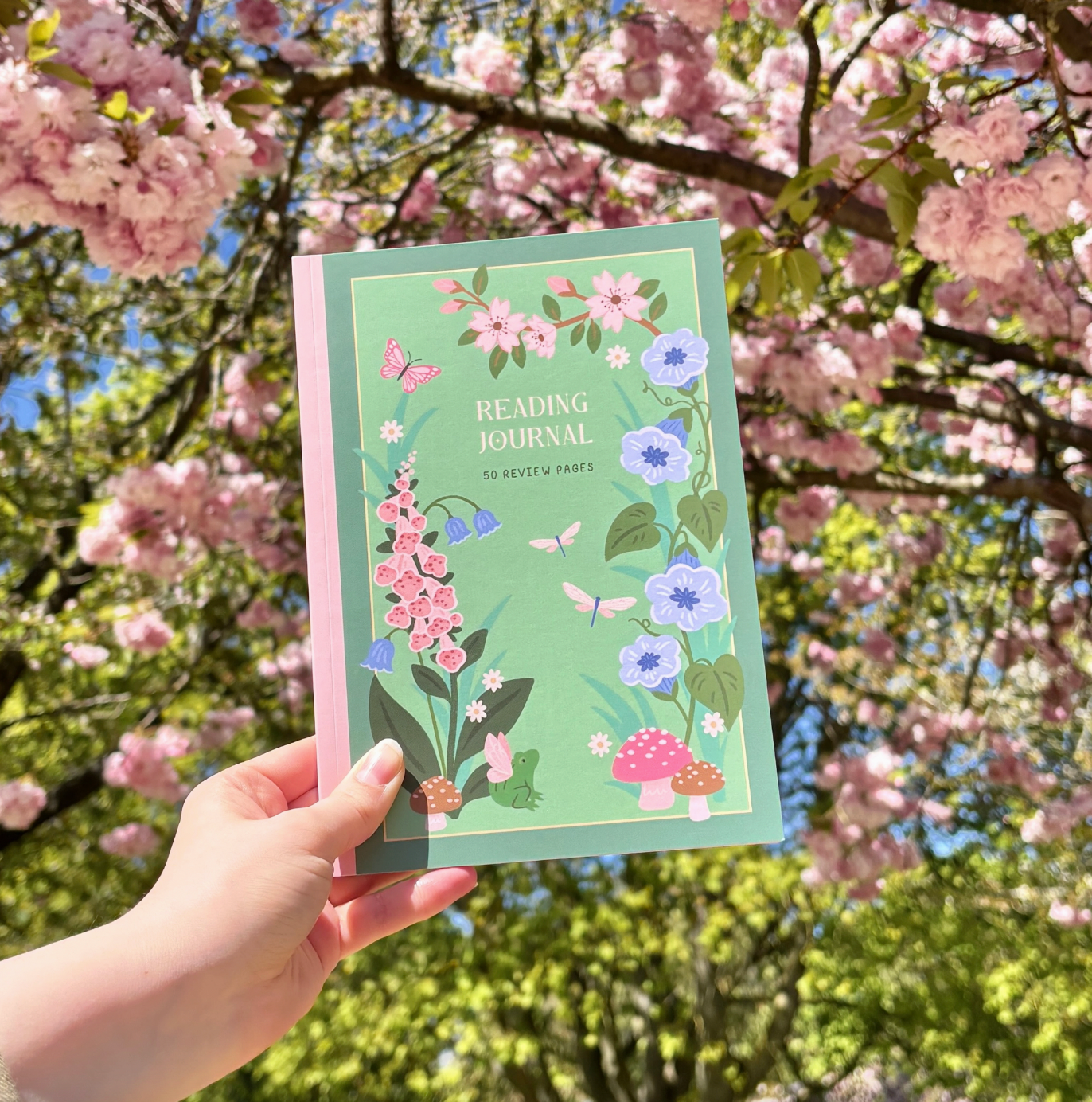 Spring Florals Reading Journal - 50 Page Book Review Notebook