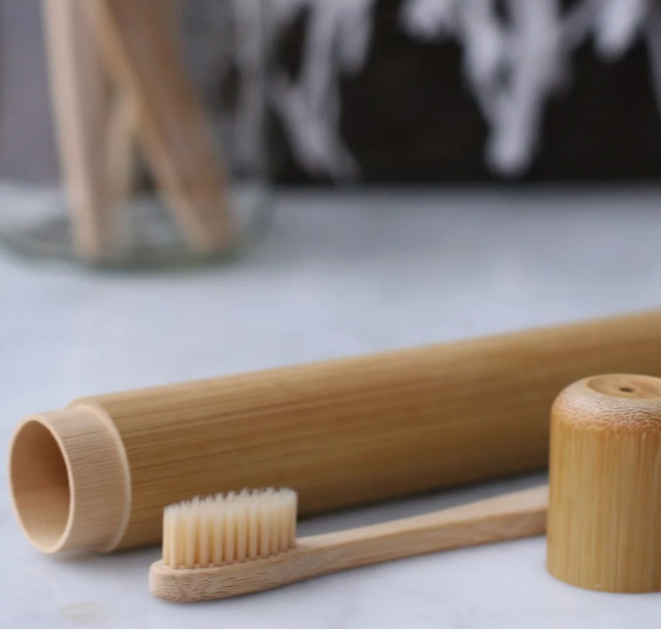Bamboo Toothbrush Travel Case