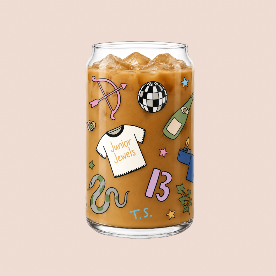 Taylor Swift Icons Iced Coffee Glass 16oz