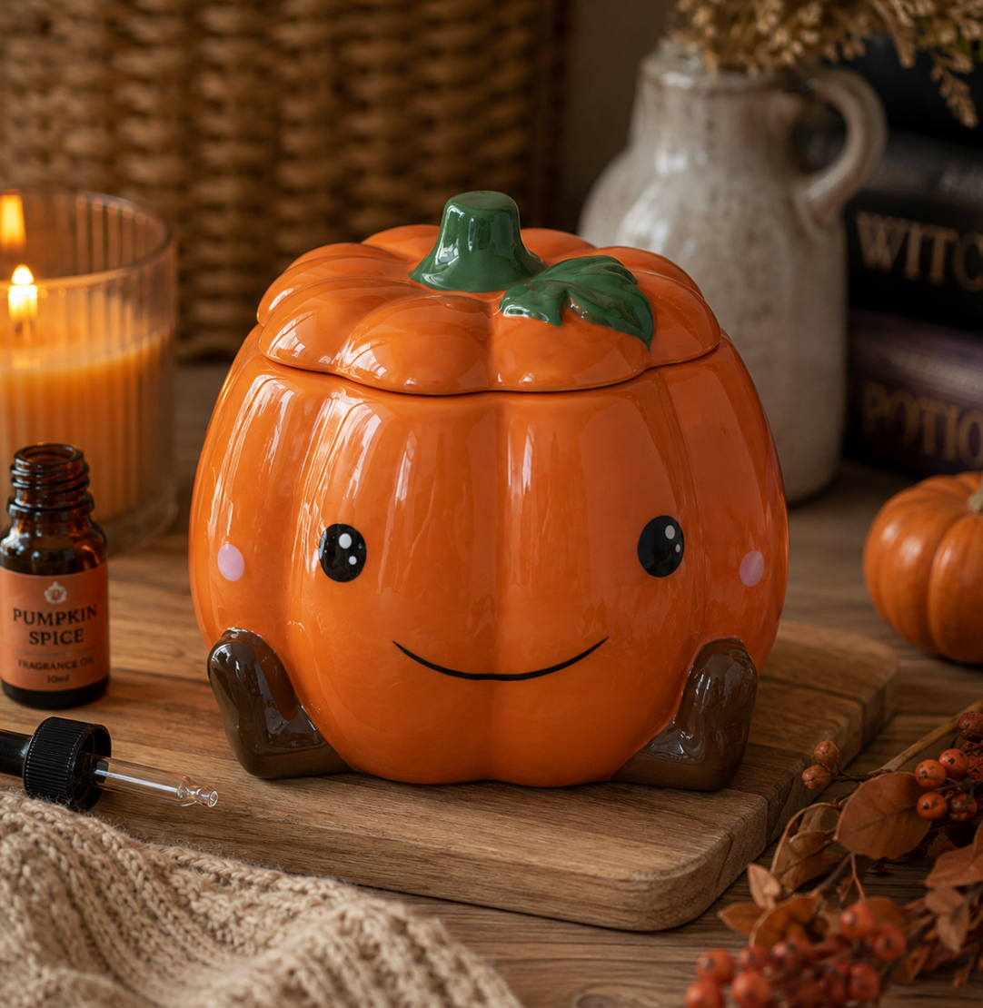 Cute Pumpkin Ceramic Wax Warmer/ Oil Burner
