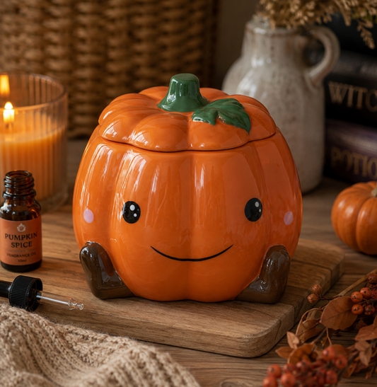 Cute Pumpkin Ceramic Wax Warmer/ Oil Burner