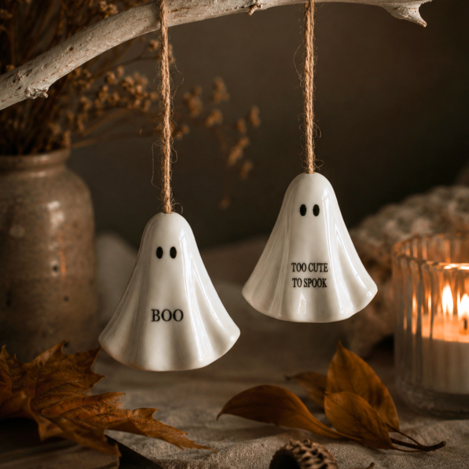 Ceramic Ghost Hanging Decoration