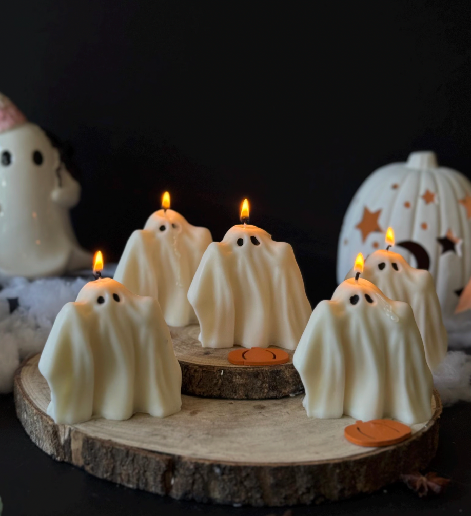 Handmade Soy Wax Ghost Candle