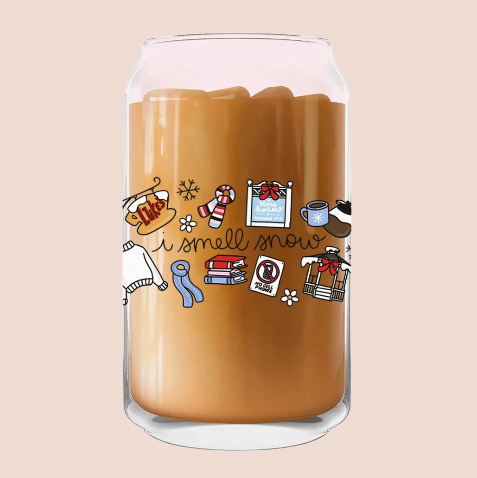 'A Gilmore Girls Winter' Iced Coffee Glass 16oz