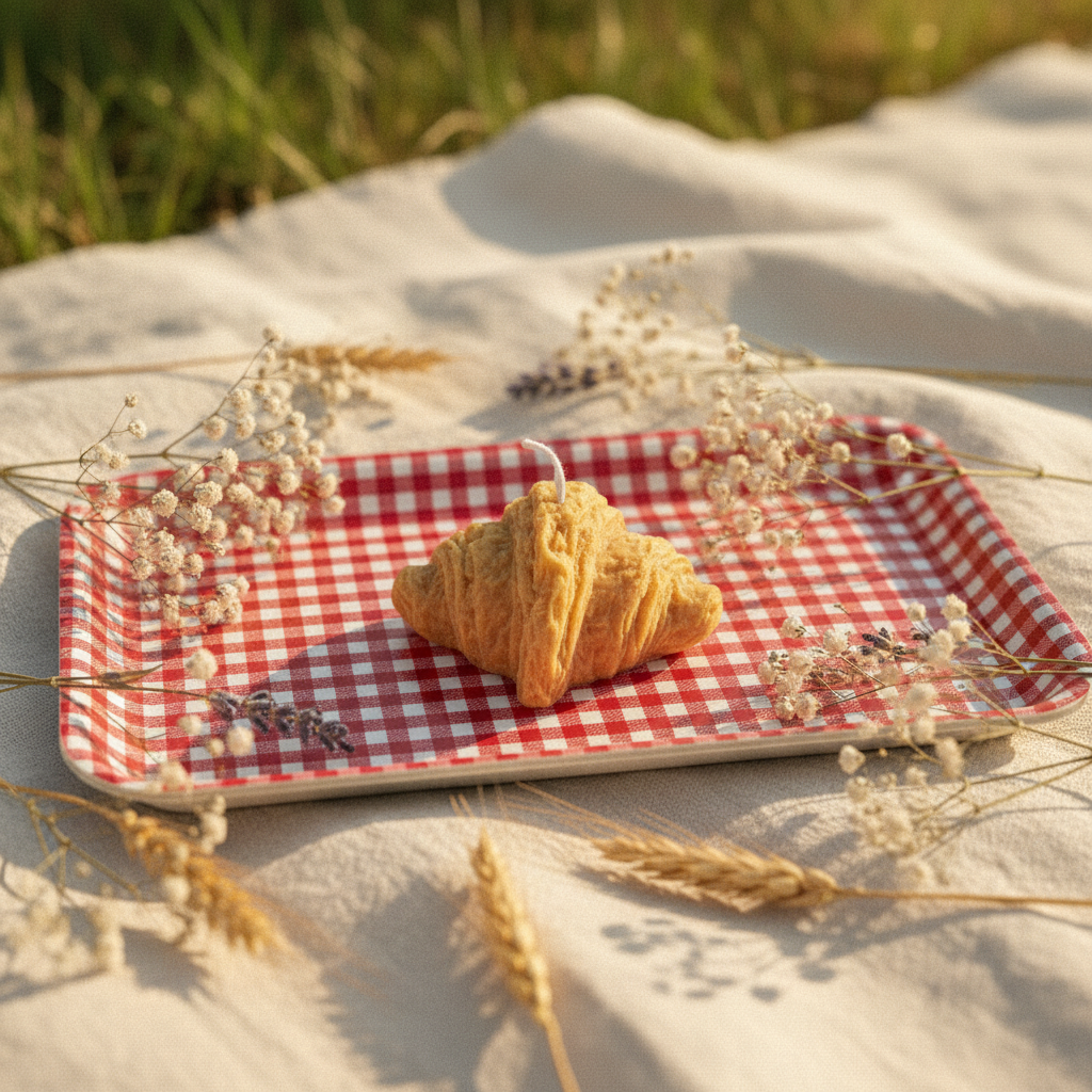 Croissant Candle Summer Picnic
