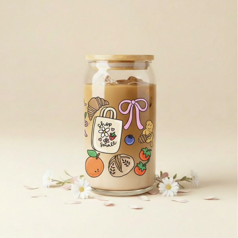 Shop Small Spring Market Iced Coffee Glass 16oz