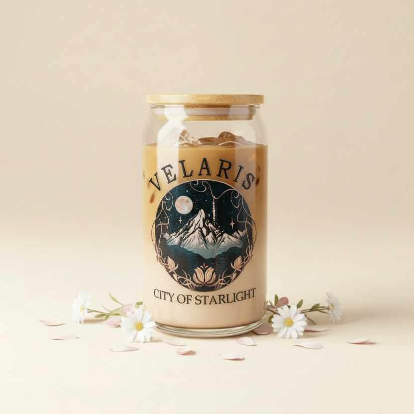 ACOTAR Velaris City Of Starlight Iced Coffee Glass 16oz