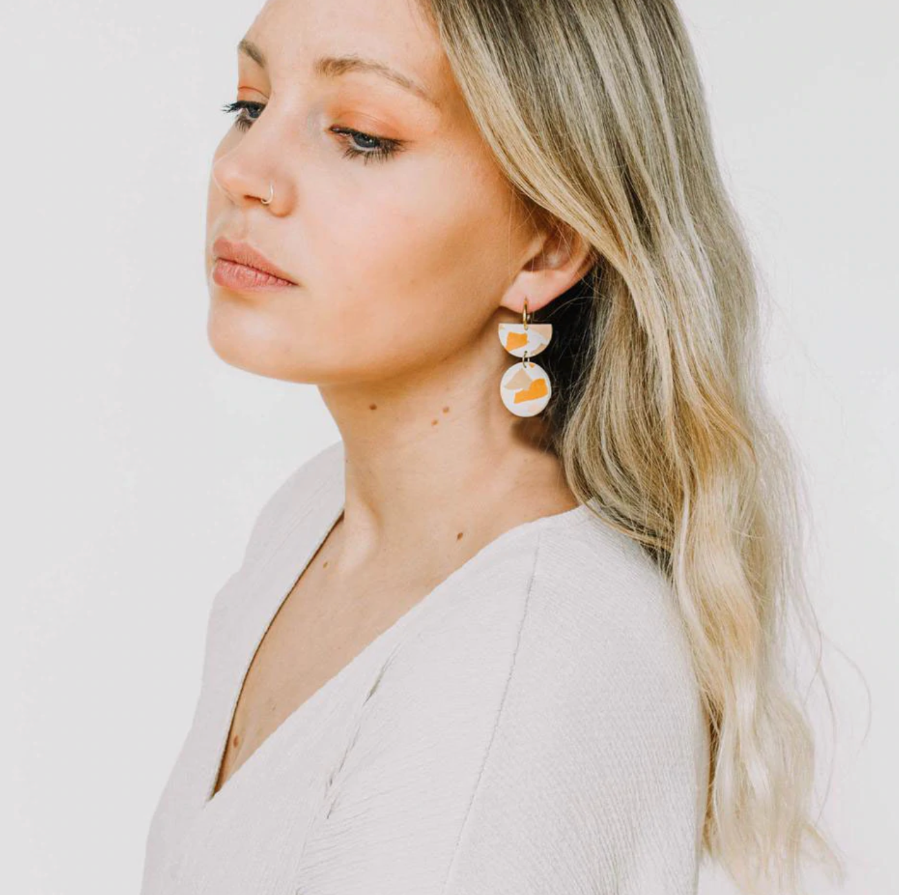 'Stephanie' Terrazzo Earrings