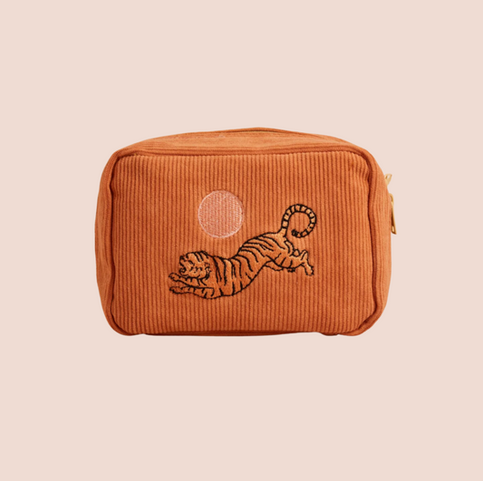 Corduroy Makeup Bag in Dusty Pink