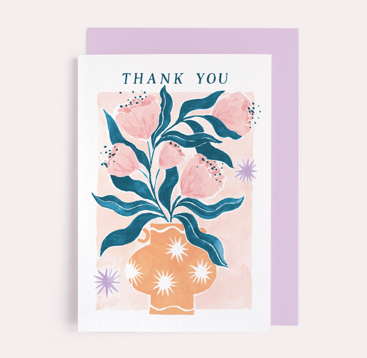 Thank You Vase + Flowers Card