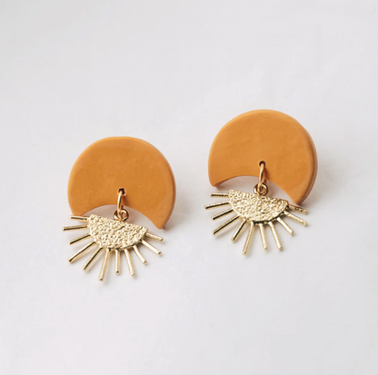 Sunset II Earrings in Mustard