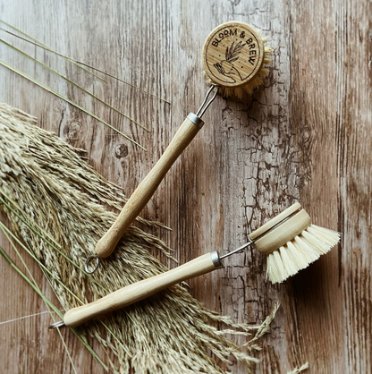 Long Handled Engraved Dish Brush