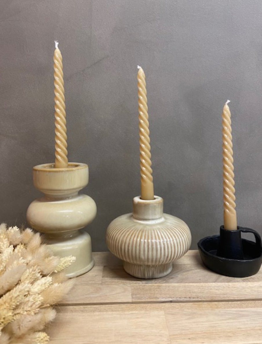 Ceramic Hourglass Candle Holder