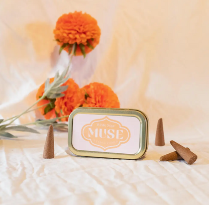 Muse Incense Cone Tin in White Sage