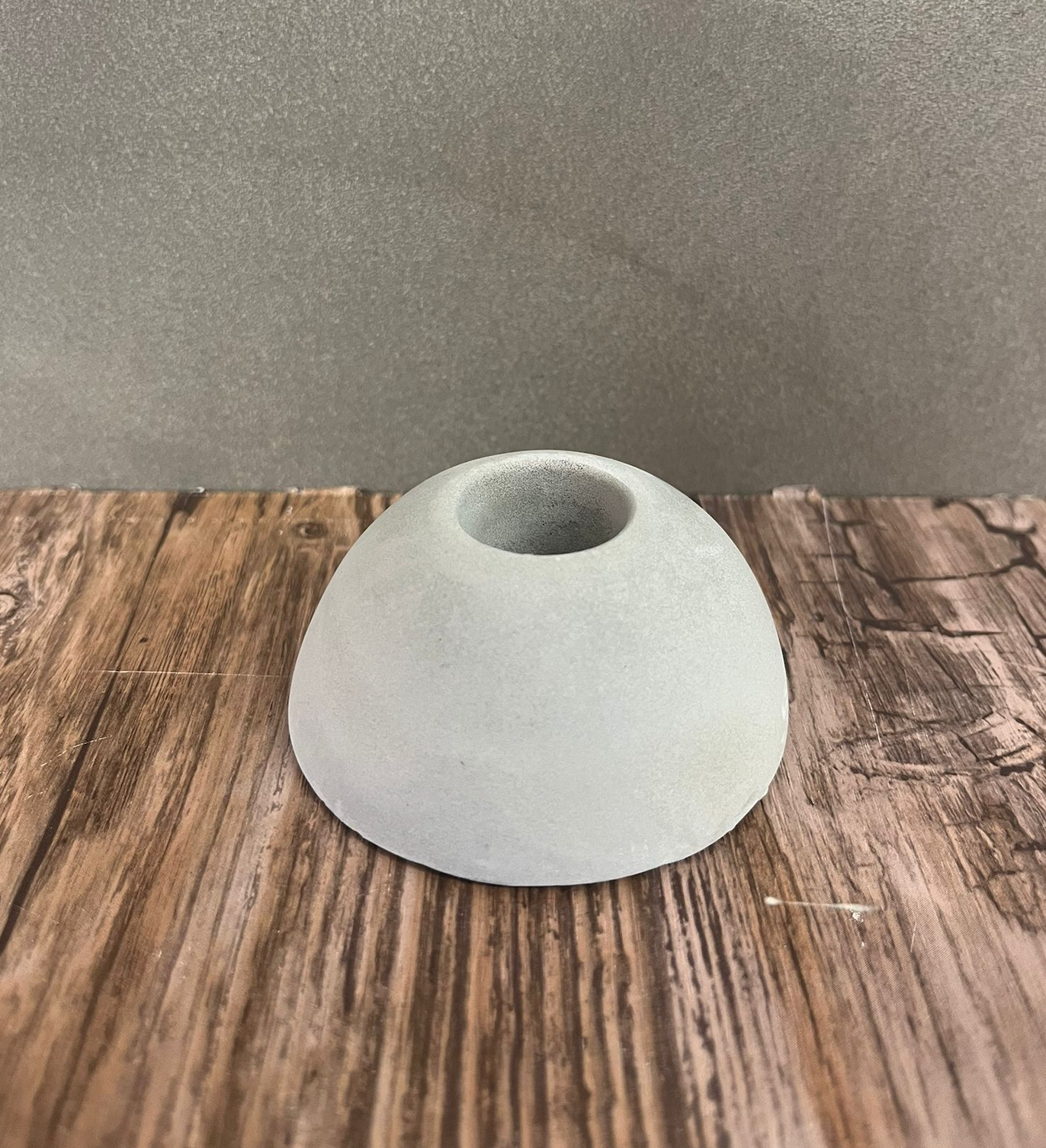 Grey Dome Candlestick Holder
